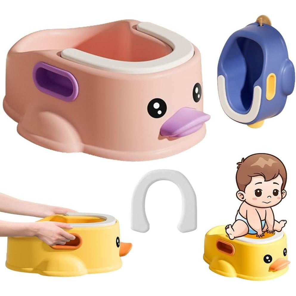 Olita pentru Copii, Ratusca Portabila cu Compartiment Detasabil si Maner, Material Non-Toxic, Varsta +1 An, Albastru
