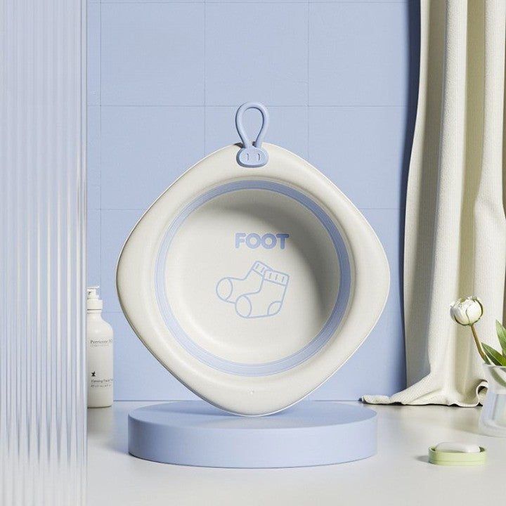 Cadita Pliabila pentru Bebelusi si Copii, Design Ergonomic cu Baza Antiderapanta, Model Romb, Plastic si Silicon, 3L, 31.5x31.5x3.5 cm, Mov