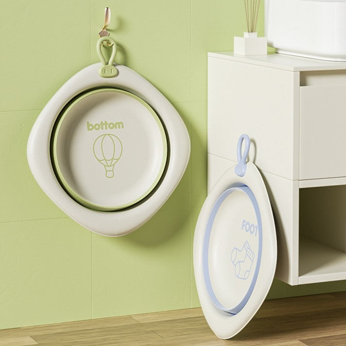 Cadita Pliabila pentru Bebelusi si Copii, Design Ergonomic cu Baza Antiderapanta, Model Romb, Plastic si Silicon, 3L, 31.5x31.5x3.5 cm, Mov