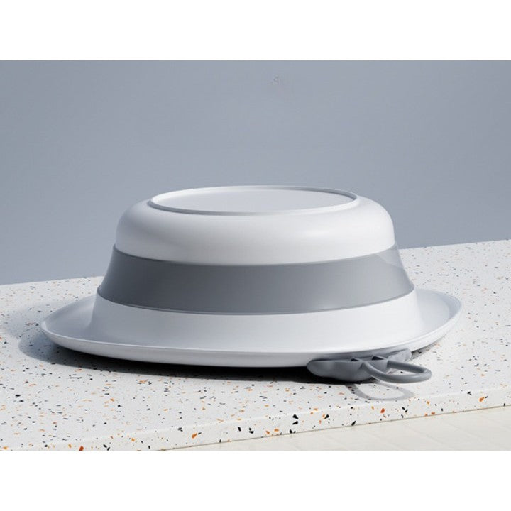 Cadă Pliabilă pentru Bebeluşi şi Copii, Design Ergonomic cu Model Romb Koala, Material Non-Toxic, Portabilă pentru Călătorii, Capacitate 4 L, 30x30x3.5 cm, Gri