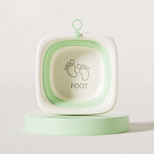 Cadita Pliabila pentru Bebelusi si Copii, Design Patrat, Fund Antiderapant, Plastic si Silicon, 4 L, 32x27.5x3.7 cm, Verde