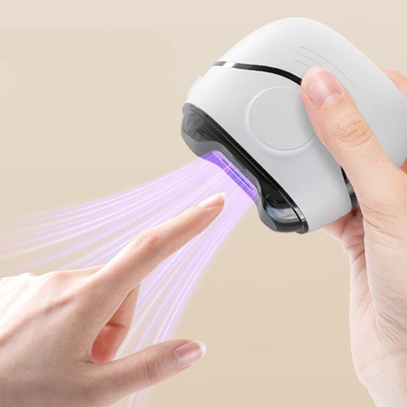Unghiera Electrica pentru Copii si Adulti, Dispozitiv de Taiat si Pileat Unghii, Design Portabil, Silentioasa 50 dB, Functionare cu 2 Baterii AA, 7.4 x 7.3 x 3 cm, Alb