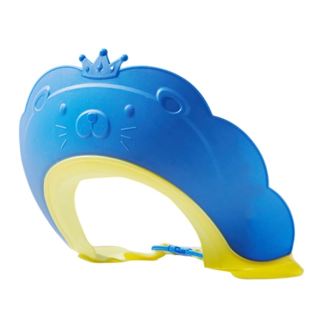 Fippy Viziera de Protectie Baie pentru Copii si Bebelusi, Protectie Ochi si Urechi Impotriva Samponului, Banda Ajustabila, Model Coronita Leu, TPE si PP, 21x20.5 cm, Albastru