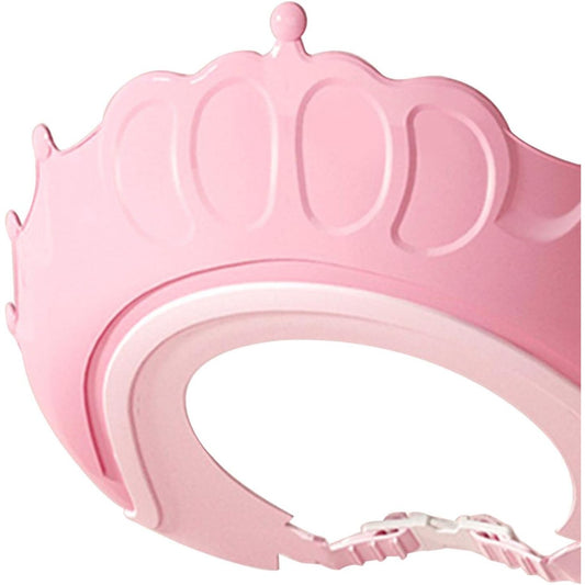Fippy Viziera Protectie Baie pentru Copii si Bebelusi, Model Coronita, Protectie Ochi si Urechi Impotriva Samponului, Banda Ajustabila, TPE si Silicon Moale, 24x22 cm, Roz