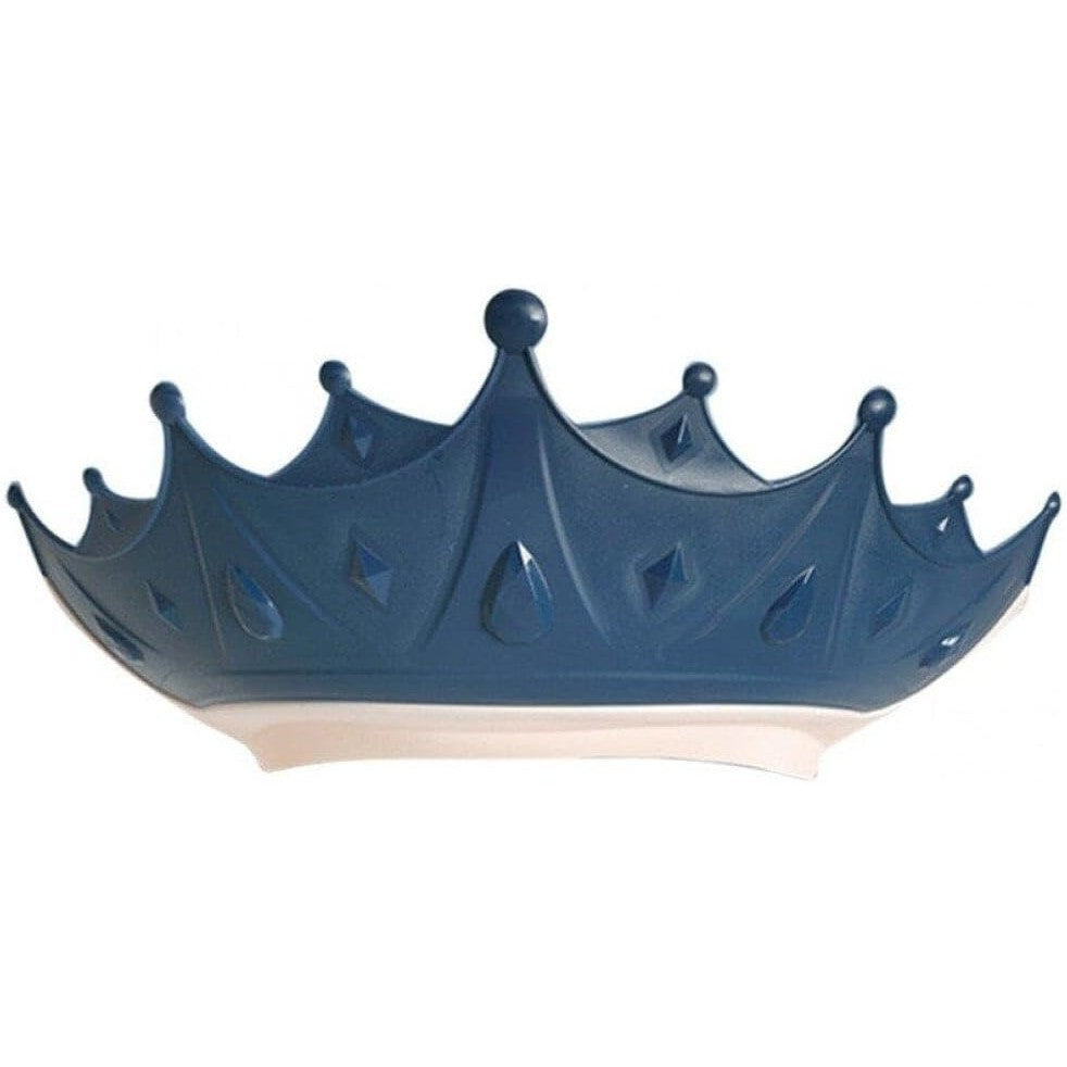 Fippy Viziera de Protectie Baie pentru Copii si Bebelusi, Model Coroana cu Protectie Ochi si Urechi, Silicon Moale TPE si PP, Marime Ajustabila, 15x13 cm, Albastru Inchis