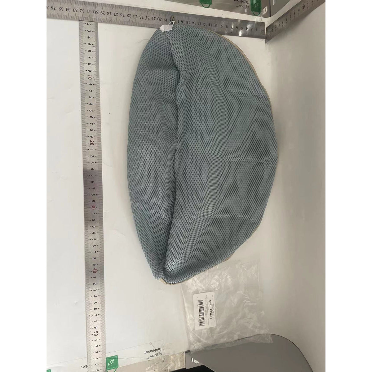 Sac de Plasa pentru Spalarea Incaltamintei, Protectie Adidasi pentru Masina de Spalat, Fermoar cu Blocare, Poliester, 42x24x24 cm, Verde
