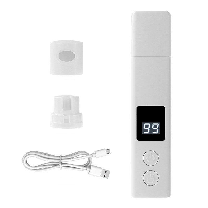 Pila Electrica pentru Caini si Pisici, Trimer pentru Gheare cu Laser pentru Joaca, Display Digital, Incarcare USB, 3 Viteze, Capac Protectie, 15 x 3 cm, Alb