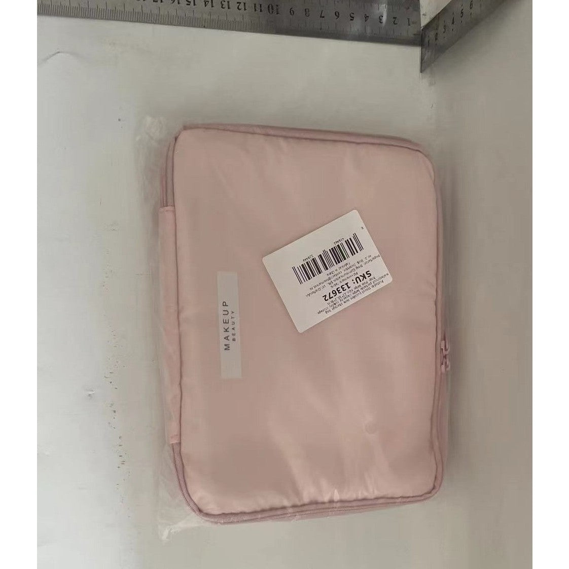 Geanta de Calatorie pentru Cosmetice si Articole de Toaleta, Organizator 2 in 1 cu Portfard Detasabil si Suport Pensule, Material Impermeabil PU, Roz, 23 x 16 x 8 cm