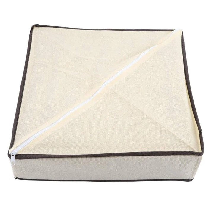 Organizator Dulap Pentru Lenjerie Si Sosete, Cutie Depozitare Pliabila Cu 24 Compartimente, Panză Oxford Si Plastic, 32 x 32 x 10 cm, Bej