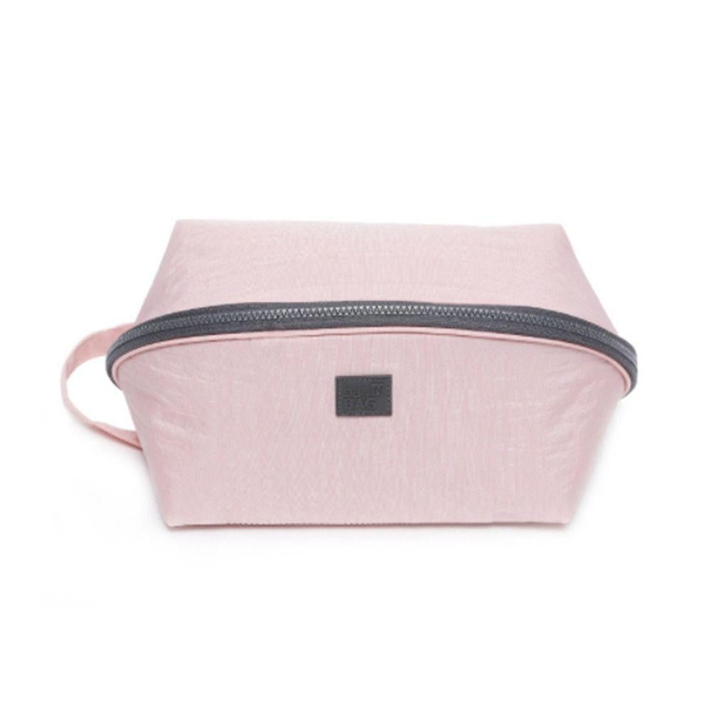 Geanta Organizator Lenjerie 3 in 1 pentru Calatorii, Depozitare Sutiene si Sosete, Deschidere 180 Grade cu Maner, Poliester Respirabil, 23 x 13 x 13 cm, Roz