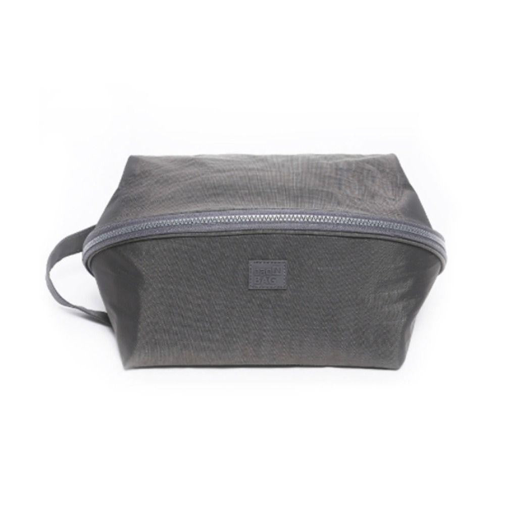 Geanta Organizator pentru Lenjerie Intima, Sutiene si Sosete, 3 in 1, Portabila pentru Calatorii, Deschidere 180 Grade, Poliester Respirabil, 23 x 13 x 13 cm, Gri