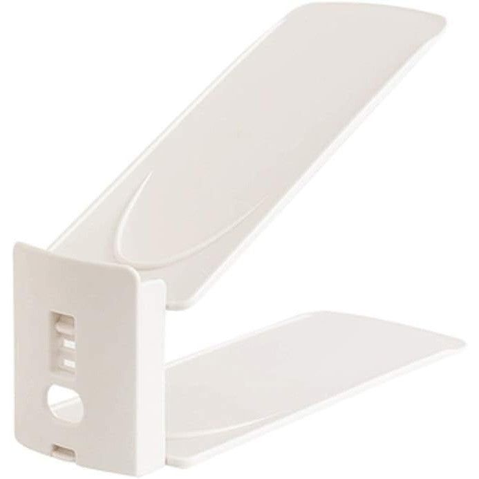 Suport Pantofi Reglabil, Organizator Incaltaminte cu 2 Niveluri si Suprafata Antiderapanta, Plastic PP, 27 x 10 x 20 cm, Bej