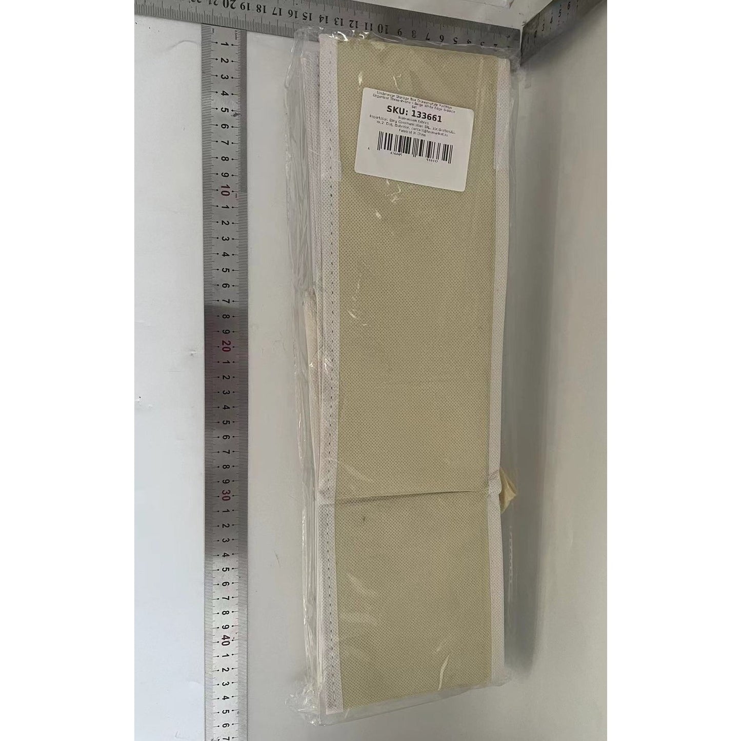 Organizator pentru Sertar, Set 6 Piese pentru Lenjerie, Tricouri si Sosete, Pliabil si Stivuibil, Material Textil Ecologic, 3 Marimi, Alb
