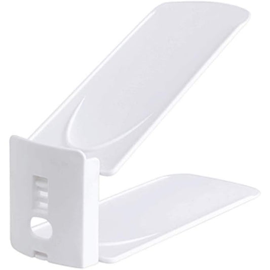 Suport pentru Pantofi Reglabil, Organizator Incaltaminte cu 2 Niveluri si Suprafata Antiderapanta, Plastic PP, 27 x 10 x 20 cm, Alb