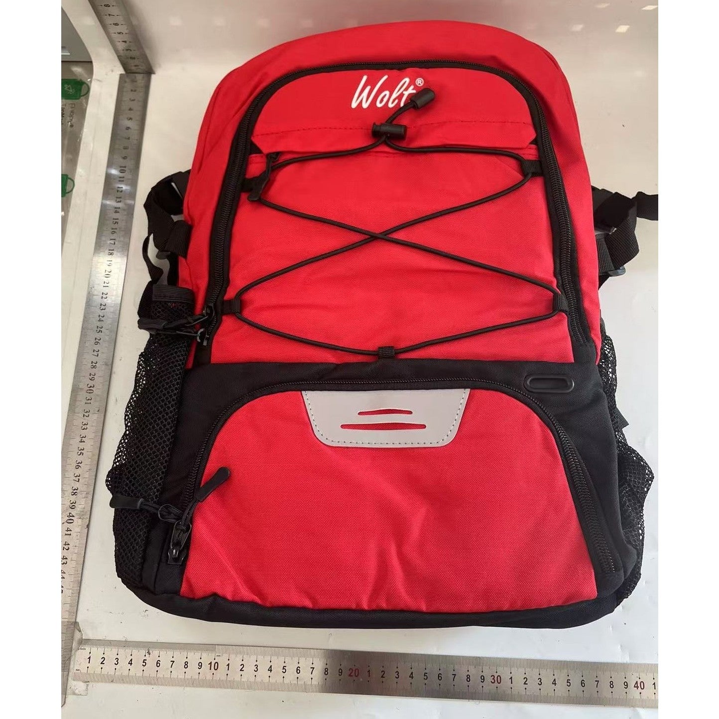 Rucsac Baschet si Sport Multifunctional, Compartiment Minge si Incaltaminte, Spatiu Laptop, Panza Oxford Impermeabila, 32 Litri, 45x32x22 cm, Rosu-Negru