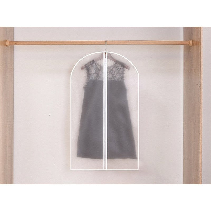 Set 5 Huse Depozitare Haine cu Fermoar, Protectie Anti-Praf si Umiditate pentru Dulap sau Voiaj, Material PEVA Impermeabil, 60x100 cm, Transparent-Alb