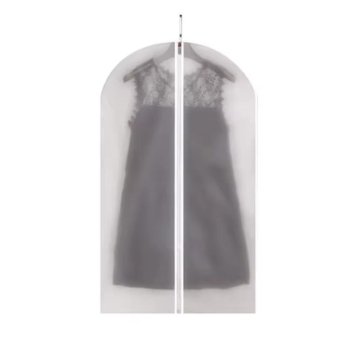 Set 5 Huse Depozitare Haine cu Fermoar, Protectie Anti-Praf si Umiditate pentru Dulap sau Voiaj, Material PEVA Impermeabil, 60x100 cm, Transparent-Alb