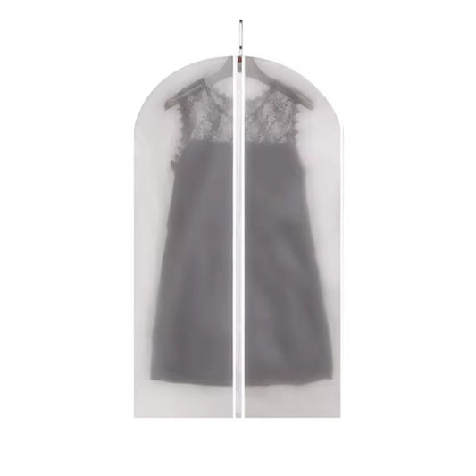 Set 5 Huse Depozitare Haine cu Fermoar, Protectie Anti-Praf si Umiditate pentru Dulap sau Voiaj, Material PEVA Impermeabil, 60x100 cm, Transparent-Alb
