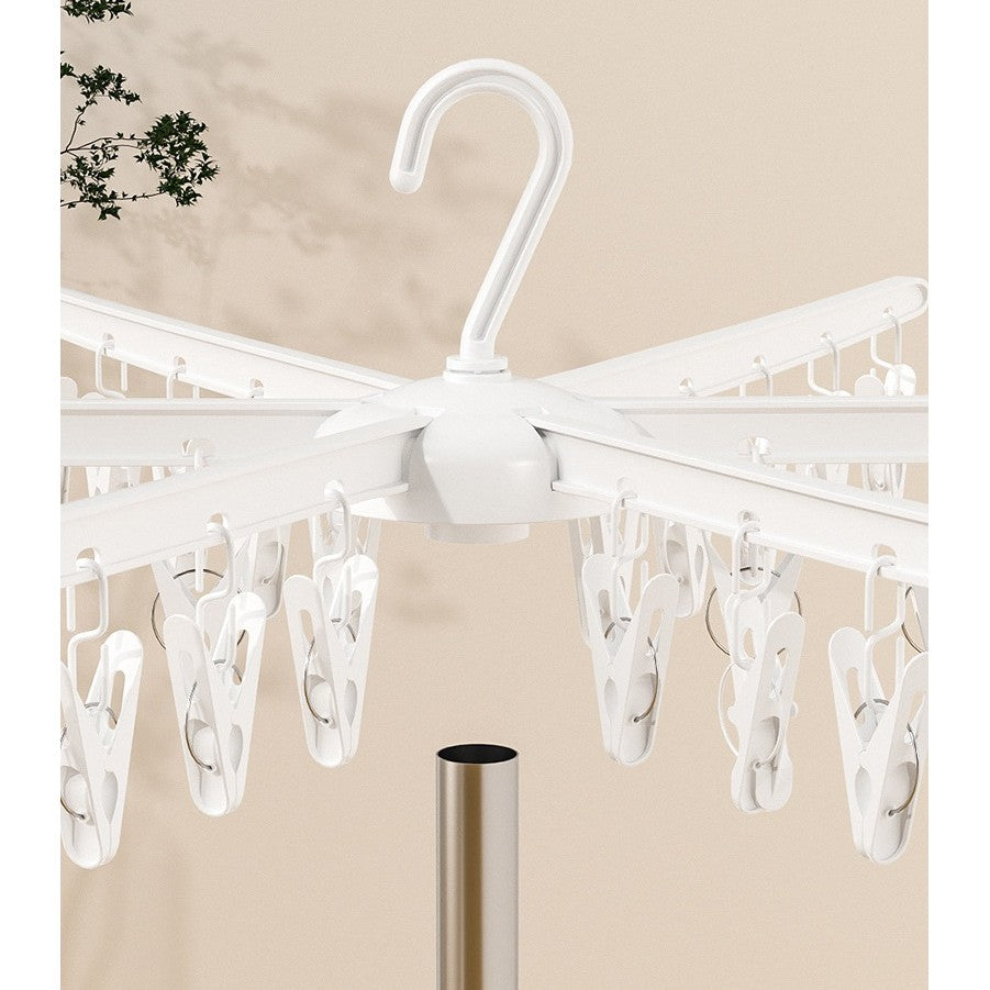 Uscator De Rufe Vertical, 3 Niveluri De Uscare, Pliabil Cu Rotire 360 Grade, Otel Inoxidabil Si ABS, 178.7 x 75 cm, Alb