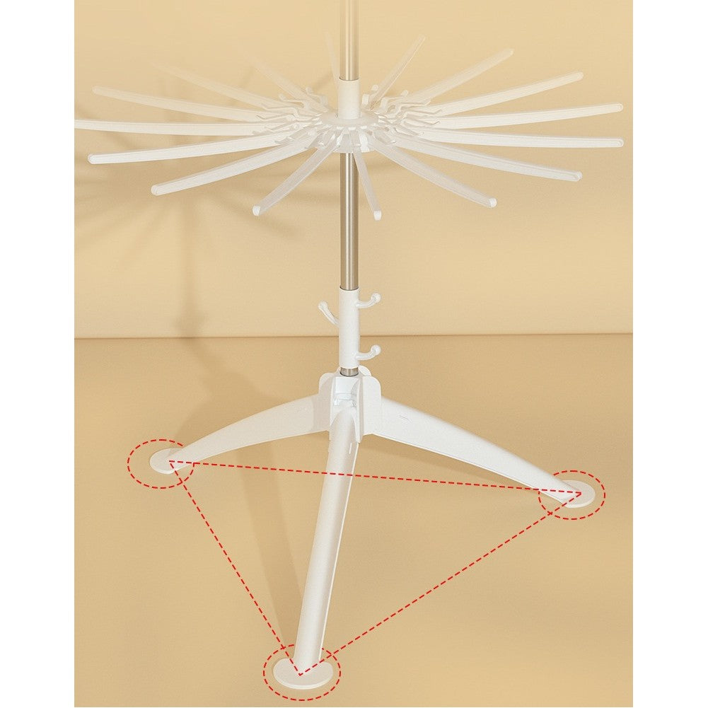 Uscator De Rufe Vertical, 3 Niveluri De Uscare, Pliabil Cu Rotire 360 Grade, Otel Inoxidabil Si ABS, 178.7 x 75 cm, Alb