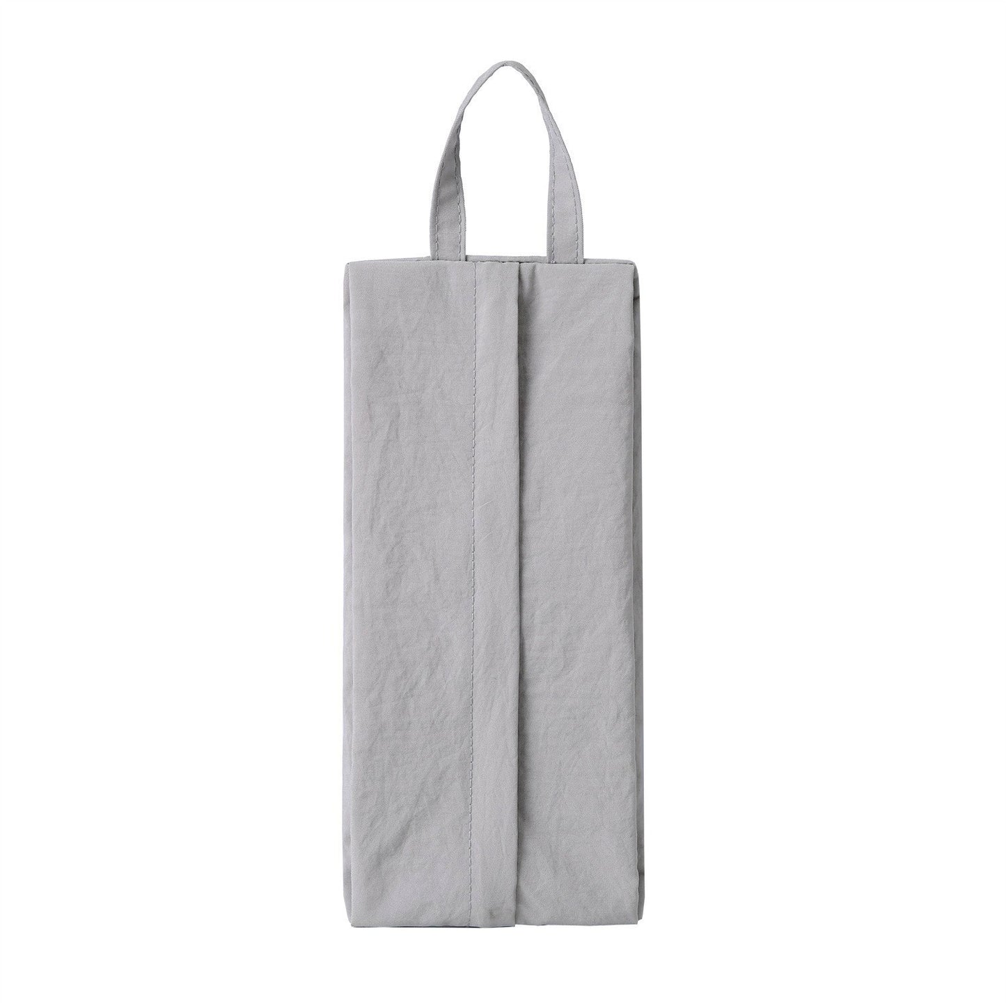 Geanta de Depozitare pentru Haine Mici si Lenjerie, Organizator Travel pentru Sosete si Cosmetice, Poliester Impermeabil cu Maner, 10.5x28 cm, Gri