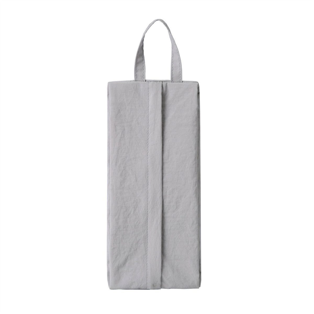 Geanta de Depozitare pentru Haine Mici si Lenjerie, Organizator Travel pentru Sosete si Cosmetice, Poliester Impermeabil cu Maner, 10.5x28 cm, Gri