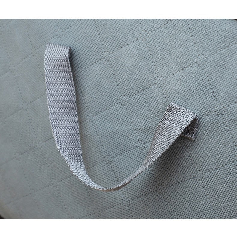 Husă Depozitare Haine și Lenjerie, Organizator Pliabil cu Fereastră Transparentă și Fermoar Bidirecțional, Material Nețesut Lavabil, 50x48x28 cm, Gri
