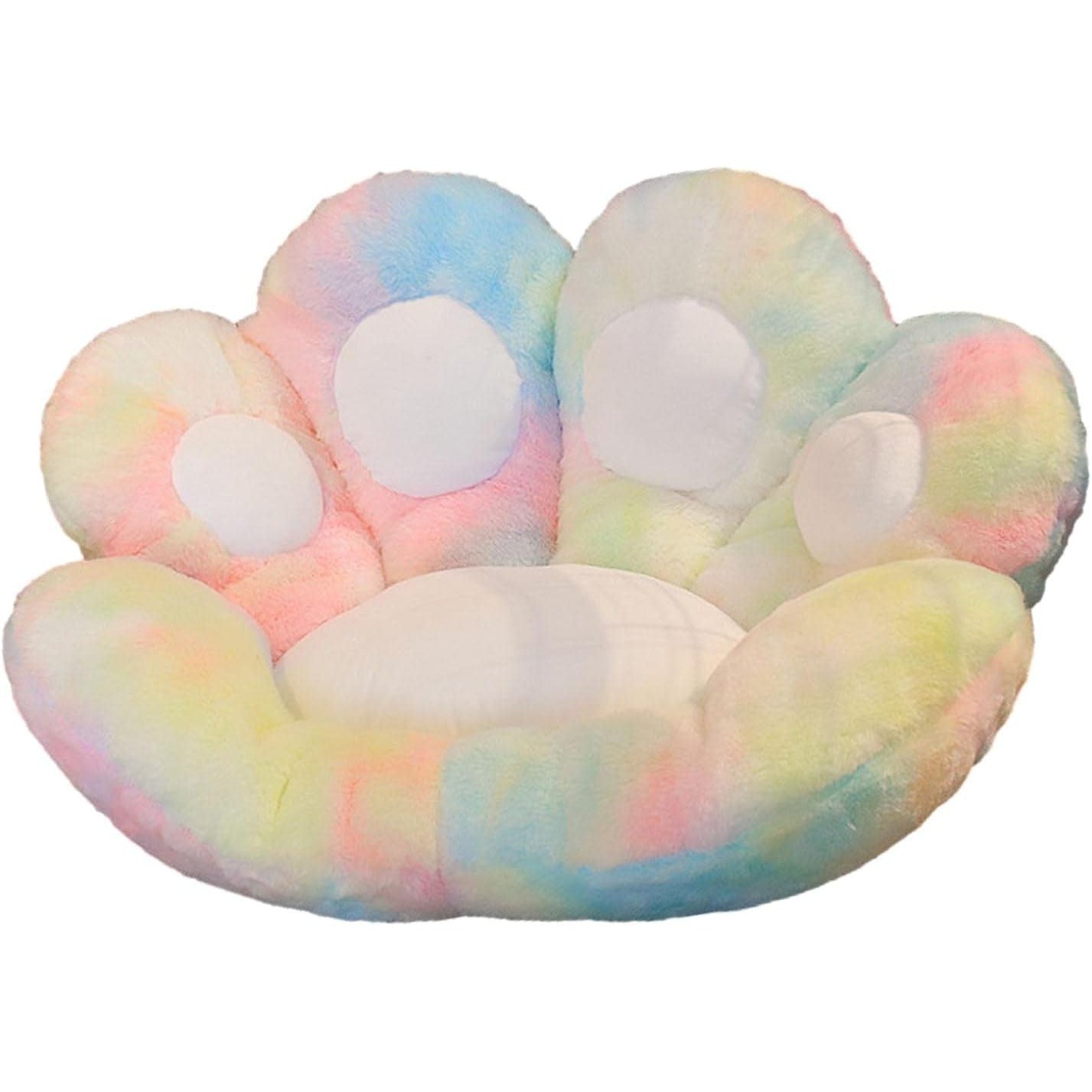 Perna Decorativa Labuta de Pisica, Sezut Ergonomic pentru Scaun sau Podea, Material Plus Moale si Umplutura Bumbac PP, 80 x 70 cm, Multicolor