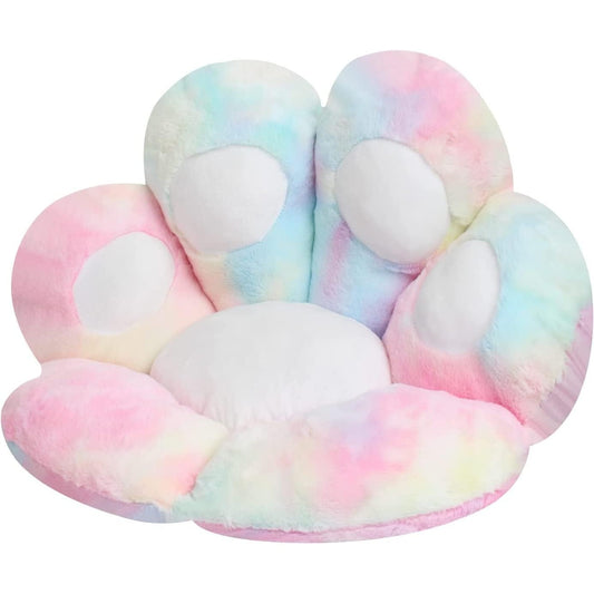 Perna Decorativa Labuta de Pisica, Sezut Ergonomic pentru Scaun sau Podea, Material Plus Moale si Umplutura Bumbac PP, 80 x 70 cm, Multicolor