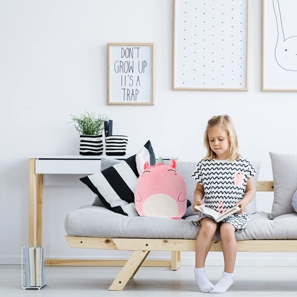 Pătură 2in1 cu Pernă Jucărie Unicorn, Microfibră Flanel Moale, Pătură 1x1.7 m, Roz