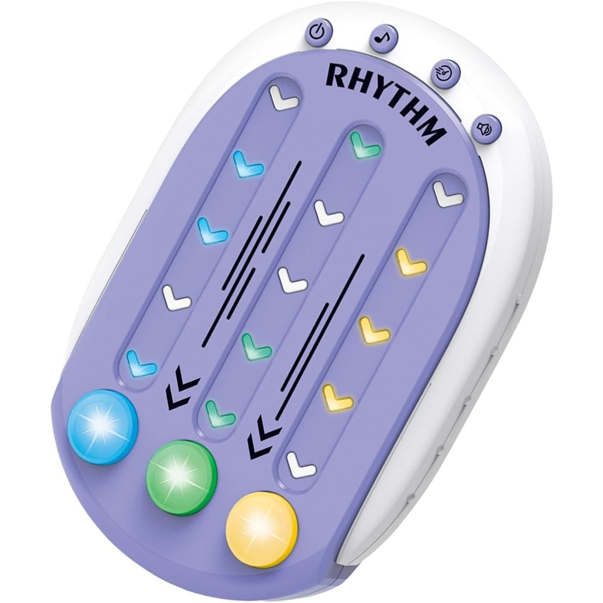 Jucarie Interactiva Tip Jocuri Ritmice, Consola Muzicala cu Lumini si 8 Niveluri de Joc, Plastic ABS Rezistent, 3 Viteze, Mov, +3 Ani