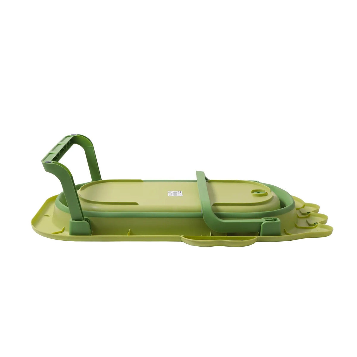 Cada Pliabila pentru Baie Copii si Bebelusi, Model Crocodil cu Dop de Scurgere, Material PP si TPR, Antiderapanta, Varsta 0-6 Ani, 80x54x21 cm, Verde