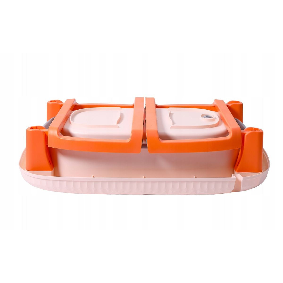 Cada Pliabila pentru Baie, Suport de Sezut cu Ventuza, Scurgere Etansa, Material PP si TPE, pentru Copii 0-6 Ani, 80 x 52 x 42 cm, Portocaliu