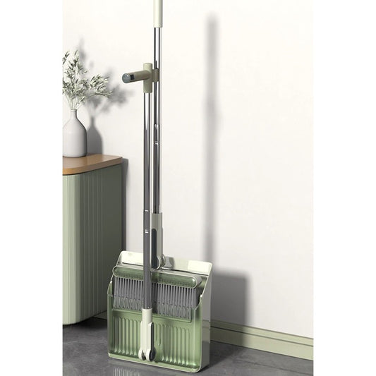 Set Matura si Faras cu Coada Lunga, Sistem de Curatare cu Dinti de Pieptene, Cap Rotativ la 180 Grade, Design Pliabil si Detasabil, Otel Inoxidabil si Polipropilena, 99 x 30 cm, Verde