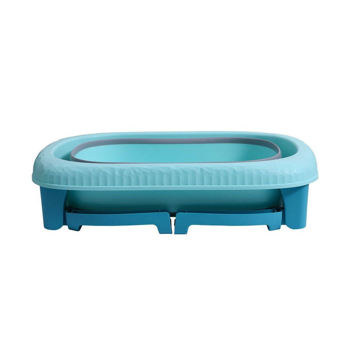 Cada Pliabila pentru Baie Bebelusi si Copii, 0-6 Ani, cu Suport de Sezut Detasabil si Scurgere Etansa, Material PP si TPE, 80 x 52 x 42 cm, Albastru