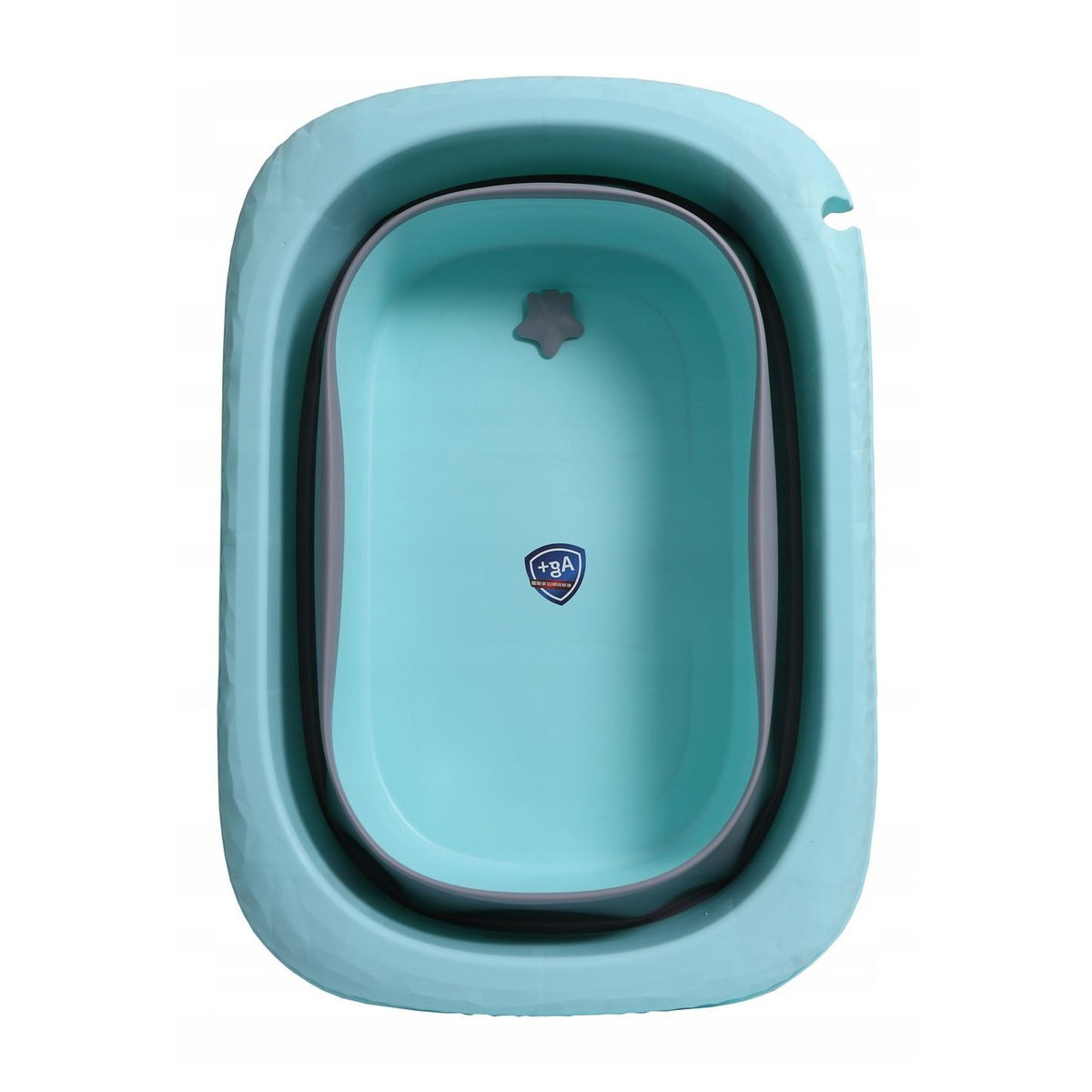 Cada Pliabila pentru Baie Bebelusi si Copii, 0-6 Ani, cu Suport de Sezut Detasabil si Scurgere Etansa, Material PP si TPE, 80 x 52 x 42 cm, Albastru
