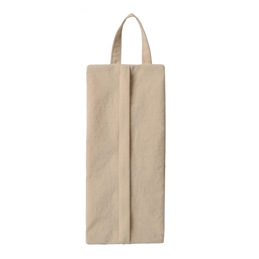 Geanta De Depozitare Si Organizator Voiaj, Pentru Lenjerie, Sosete Si Cosmetice, Impermeabila Cu Maner, Poliester, 10.5x28 cm, Crem