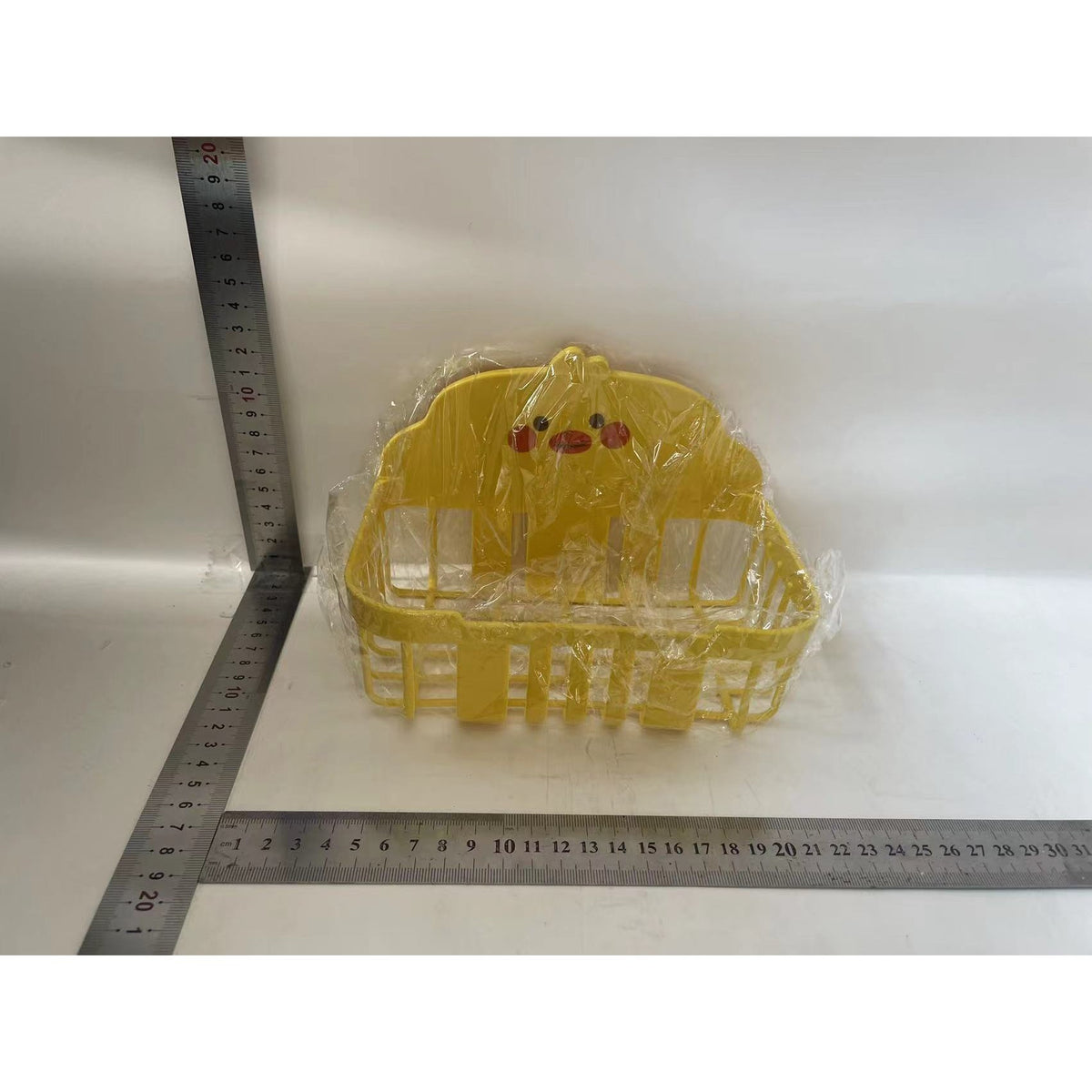 Suport Servetele si Hartie Igienica, Dispenser Prosoape Baie, Montare pe Perete Fara Gaurire, Plastic PP Rezistent, Design Ratusca, 13x19x12 cm, Galben
