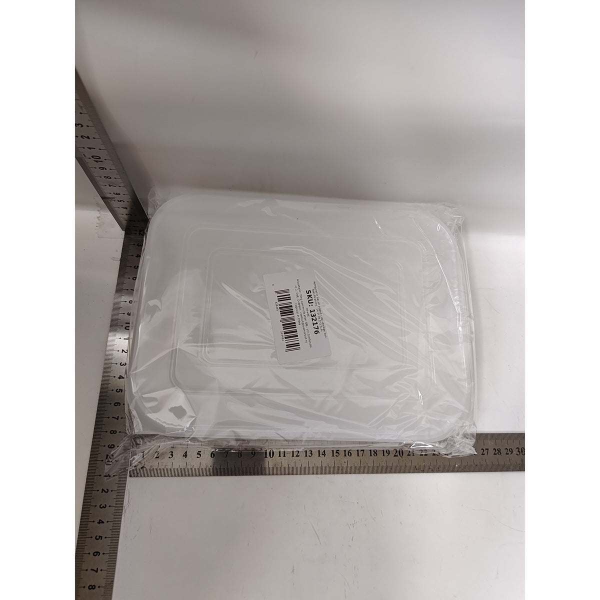 Caserola Depozitare Alimente pentru Frigider, Recipient Sigilat Rezistent la Umiditate, Organizator Etans, Plastic, 24.5 x 18.5 x 3.5 cm, Alb Transparent