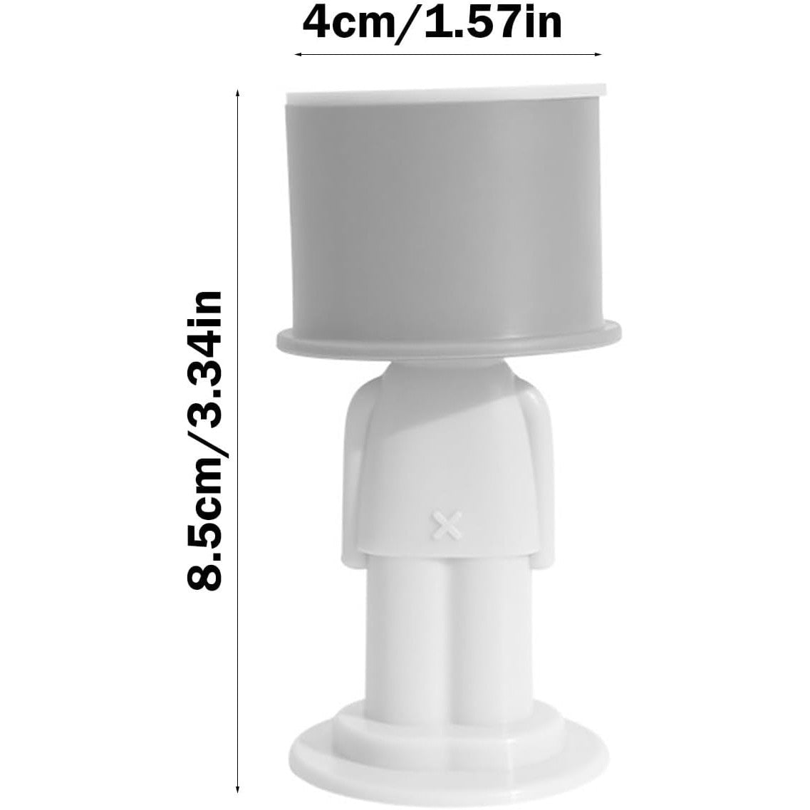 Opritor de Usa Anti-Coliziune, Protectie Perete cu Prindere Autoadeziva, Silicon Flexibil si Silentios, Model Magician, 4 x 8.5 cm, Gri