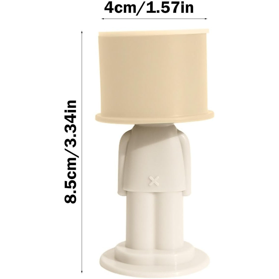 Opritor De Usa Si Protectie Perete Anti-Coliziune, Tampon Siliconic Autoadeziv Fara Gaurire, Model Magician, PP Si TPR, 4 x 8.5 cm, Galben