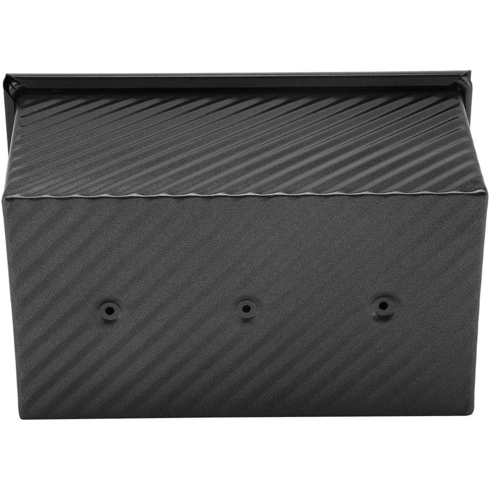 Tavă pentru Pâine și Toast cu Capac Glisant, Formă Coacere Antiaderentă, Oțel Carbon, 450 g, 21 x 11 x 11.5 cm, Negru