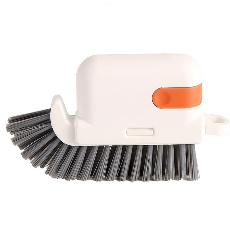 Perie Multifunctionala 3 in 1 pentru Curatare, Cap Detasabil pentru Bucatarie, Vesela si Geamuri, Plastic si Burete, 9x15x2.5 cm, Portocaliu