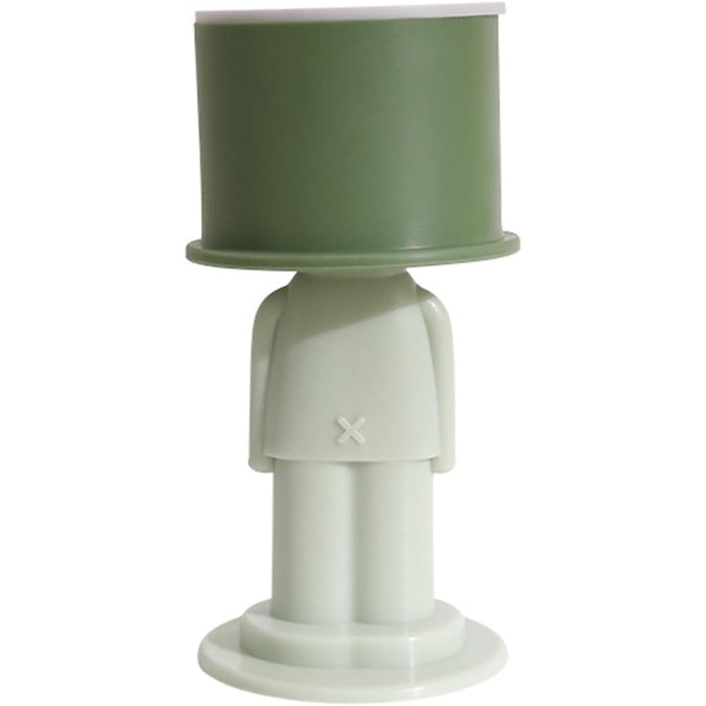 Opritor De Usa Si Tampon Anti-Coliziune, Protectie Perete Cu Montare Autoadeziva Fara Gaurire, Silicon PP Si TPR, Model Magician, 4 x 8.5 cm, Verde