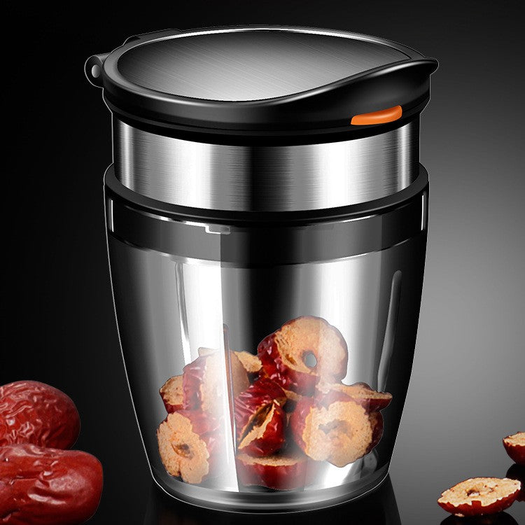 Feliator Manual pentru Fructe si Legume tip Borcan, Lame din Otel Inoxidabil, Dispozitiv pentru Taiere Rapida, Plastic si Inox, 10.5 x 6 cm, Negru