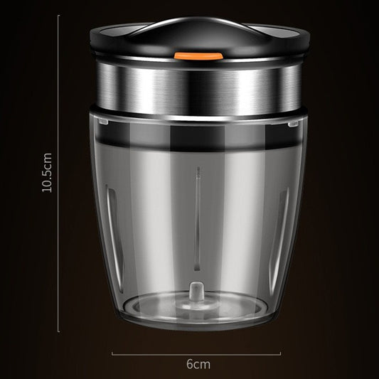 Feliator Manual pentru Fructe si Legume tip Borcan, Lame din Otel Inoxidabil, Dispozitiv pentru Taiere Rapida, Plastic si Inox, 10.5 x 6 cm, Negru