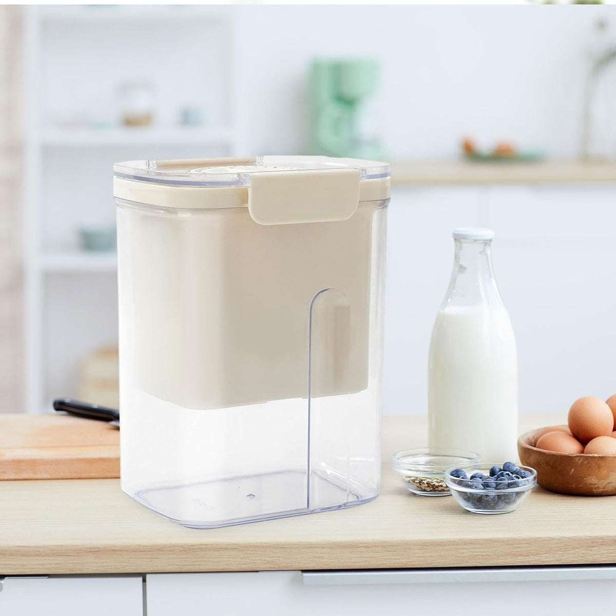 Kit Presa Pentru Branza si Filtru Iaurt Grecesc, Strecuratoare Zer si Lapte Vegetal, Arc Otel Inoxidabil, Filtru Panza 225 Ochiuri, AS si PP Fara BPA, 18x9.7x13 cm, Alb