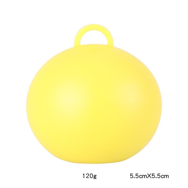 Greutate Pentru Baloane, Accesoriu Decoratiuni Petreceri si Evenimente, Design Compact, Galben, 5.5x5.5 cm, 120 g