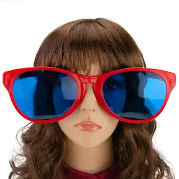 Ochelari Deghizare Gigantici, Accesorii Photo Booth si Petreceri Tematice, Design Oversize Patrat, Material Plastic Rezistent, 26 x 9 cm, Rosu