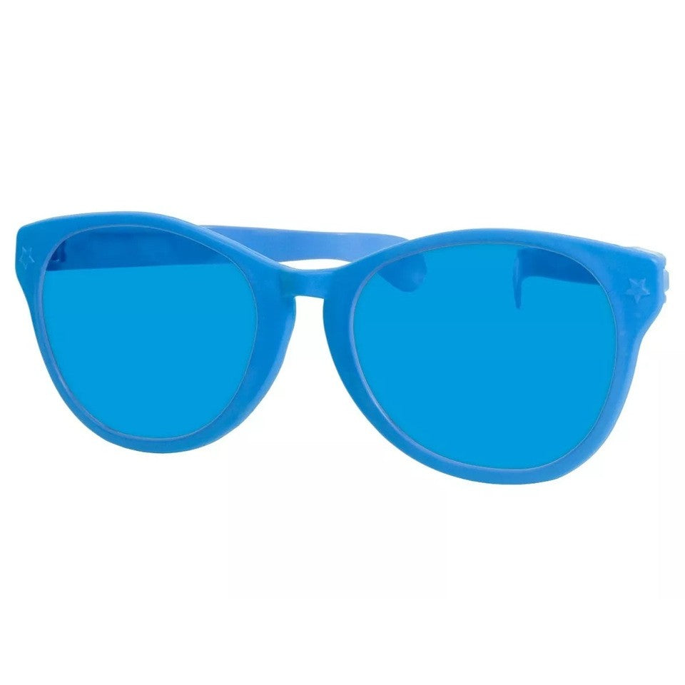 Ochelari Deghizare Oversize, Accesorii Photo Booth si Petreceri Tematice, Design Patrat, Material Plastic, 26 x 9 cm, Albastru